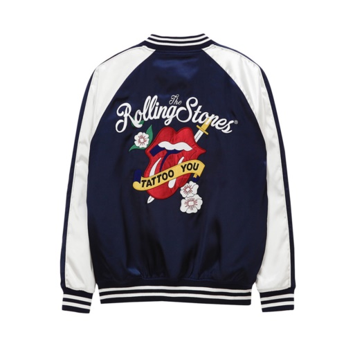 [THE ROLLING STONES] TATTOO YOU SOUVENIR JACKET (NAVY)